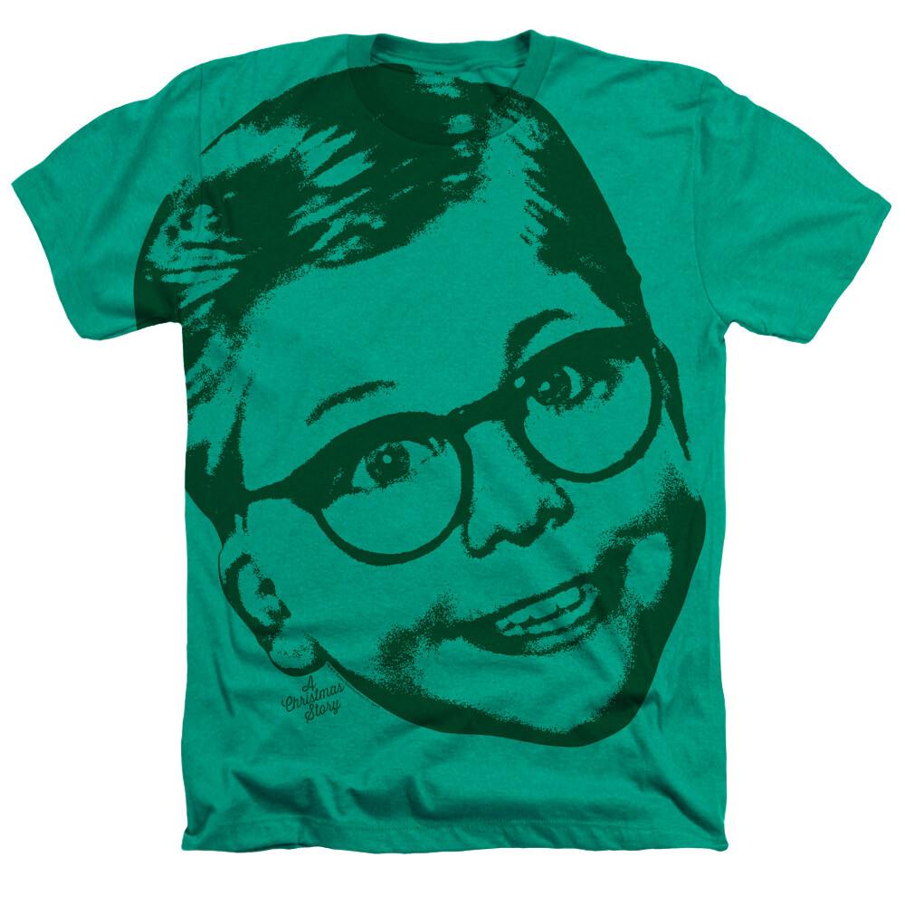 A Christmas Movie  Big Head Ralphie  Heather Allover Print T-Shirt Unisex T-Shirt XL
