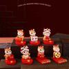 Mascot Horse Year Figurines Resin Crafts Mobile Phone Stand Lion Dance Ornaments  Home Party Decor