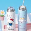 Hello Kitty Insulated Straw Water Bottle for Girls - Cute, Portable, and Perfect for School