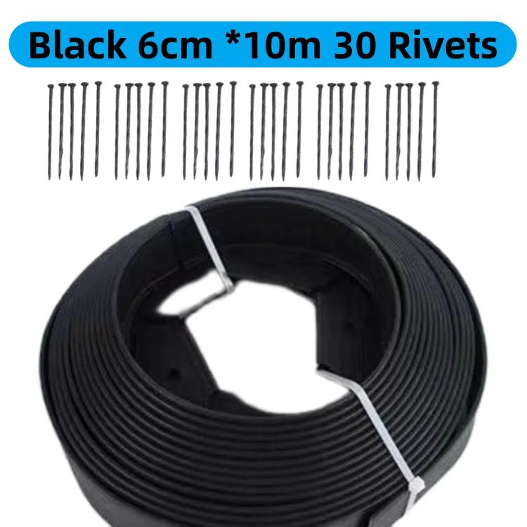 5/10M Fixed Garden Barrier Lawn Grass Plastic Edging Border Landscape Edging Garden Edge Kit With Anchoring Spikes Easy Install