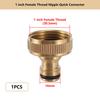 1/2" 3/4" 1" Threaded Brass Quick Connector M22/24 Nipple Fitting Garden Hose Quick Connect Faucet Adapter Water Hose Connector