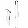 Durable Foldable Blind Cane Aluminum Alloy Non-Slip Walking Cane Stick Reflective White & Red Walking Stick Visual Impaired