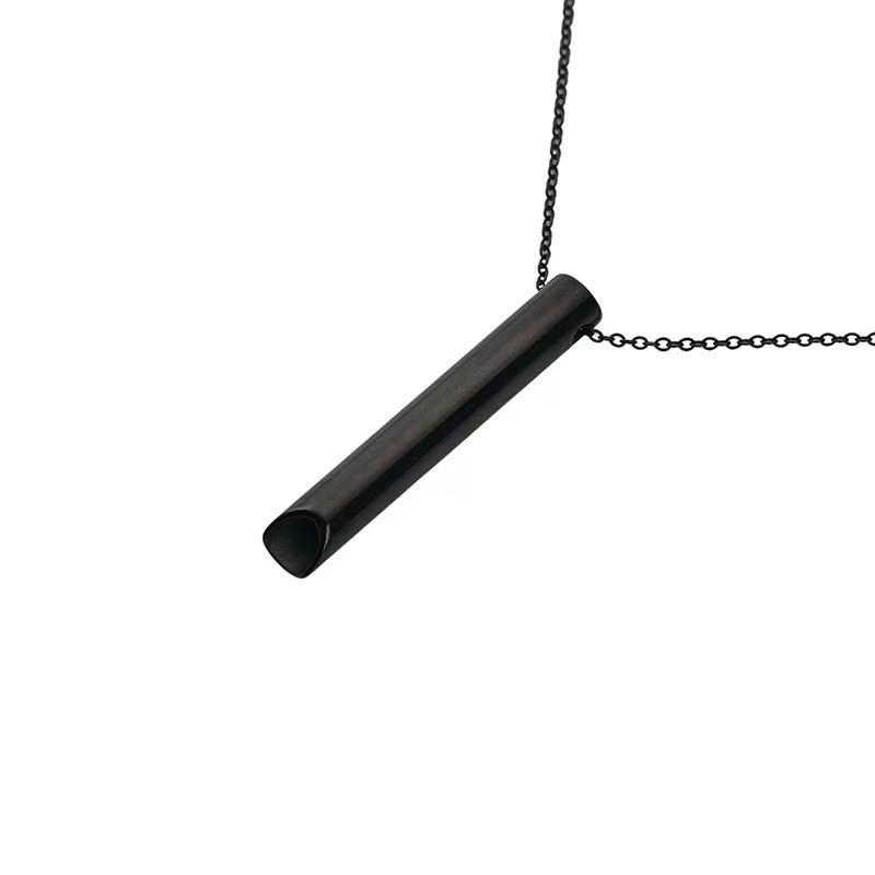 Stainless Steel Anxiety Breathing Necklace for Women Stress Relief Meditation Necklaces Yoga Ritual Female  Free Shipping