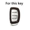4 Buttons TPU Car Key Cover for Hyundai Ix35 Ix45 I10 I30 I40 Tucson Santa Fe Rena Sonata Elantra Creta Anti-Loss Keychain
