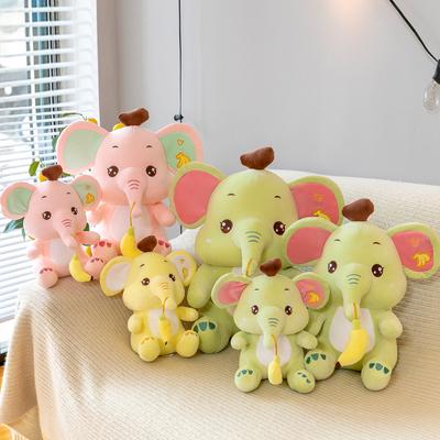 Baby Elephant Doll Baby Baby Sleeping with Chewing Banana Elephant Doll Doll Plush Toy Birthday Gift Girl