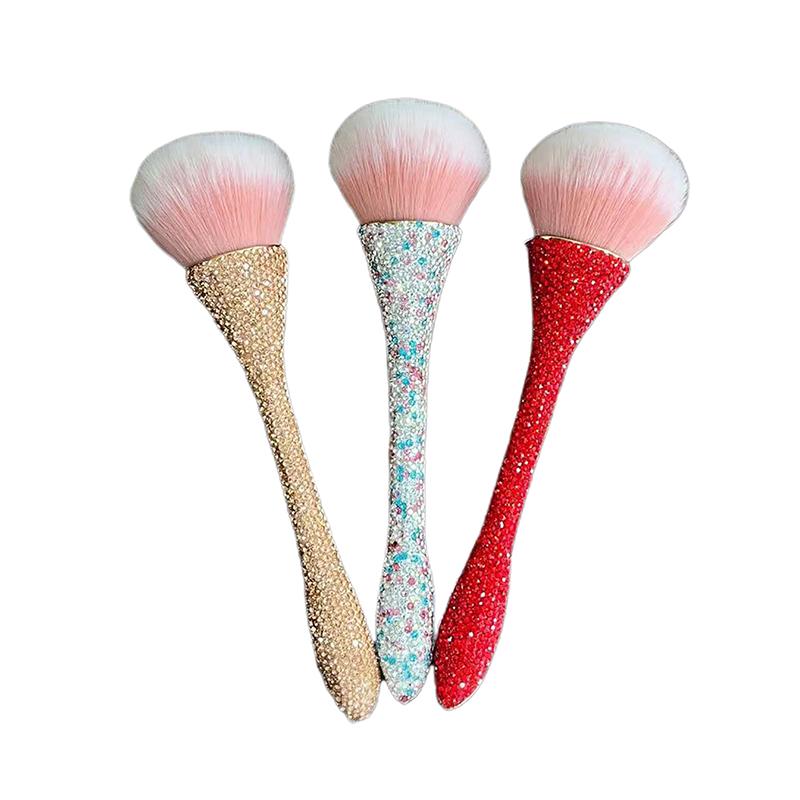 Štětec na make-up s diamantovou rukojetí Volný štětec na pudr štětec na tvářenku Profesionální štětec na make-up štětec na make-up na tvářenku Měkký kartáč na vlasy