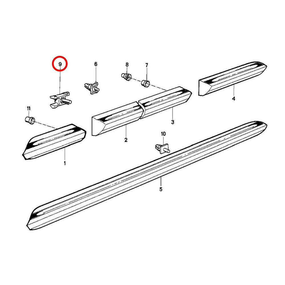 30Pcs Rocker Panel Door Exterior Molding Clips 51131829904 For BMW E10 E21 E30