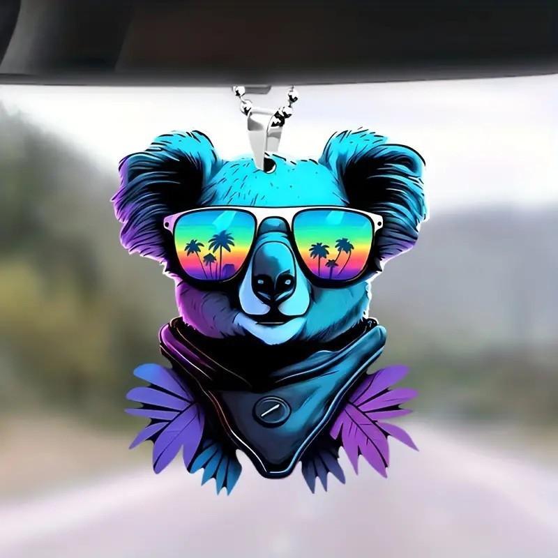 Acrylic Cartoon Colorful Rearview Mirror Decoration For Fun Car Interior Design