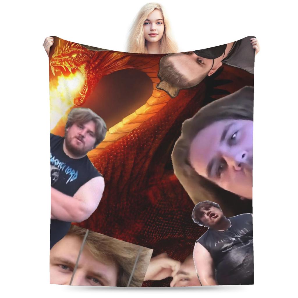 Drachenlord Rainer Winkler Throw Blanket For Couch Soft Cozy Plush Blanket 50X60 Inch Multiple Sizes Bedspread For All Seasons