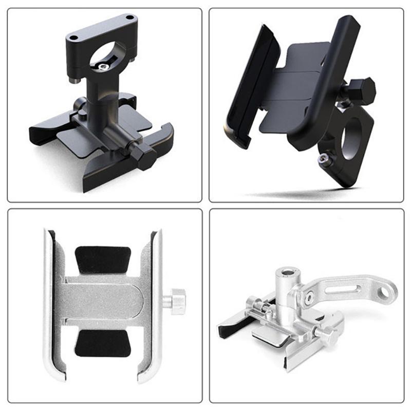 360 graders universalt metallsykkelmotorsykkelmotorspeil styre smarttelefonholder stativfeste for iPhone Xiaomi Samsung