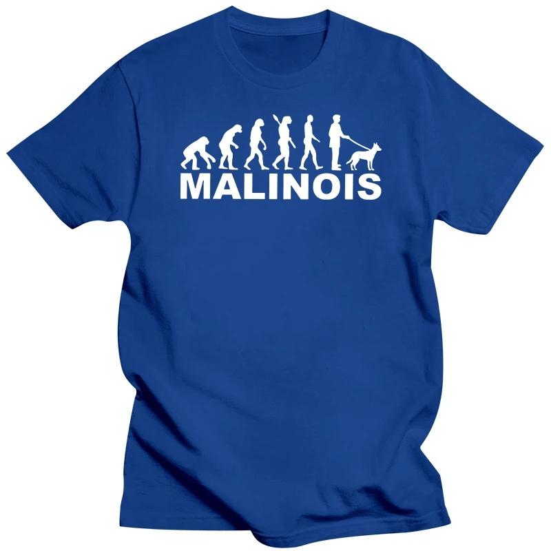 Funny Malinois Evolution T Shirt Men Cotton Fashion T-shirt Short Sleeve Belgian Shepherd Malinois Dog Tee Tops Slim Fit Appare