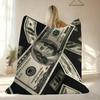 US Dollars Throw Soft Flannel AC Blanket Lightweight Summer Nap Throw Cozy  Blanket for Sofa Bed Travel Home