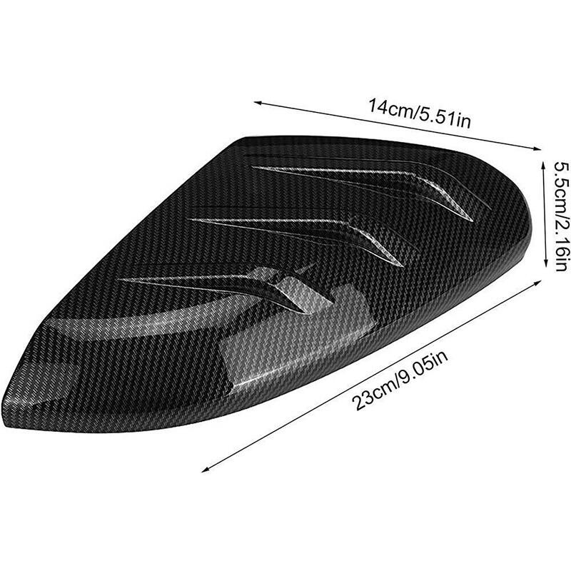 Side Wing Mirror Cap Cover Trim Carbon Fiber For 2016~2021 Honda Civic Hatchback