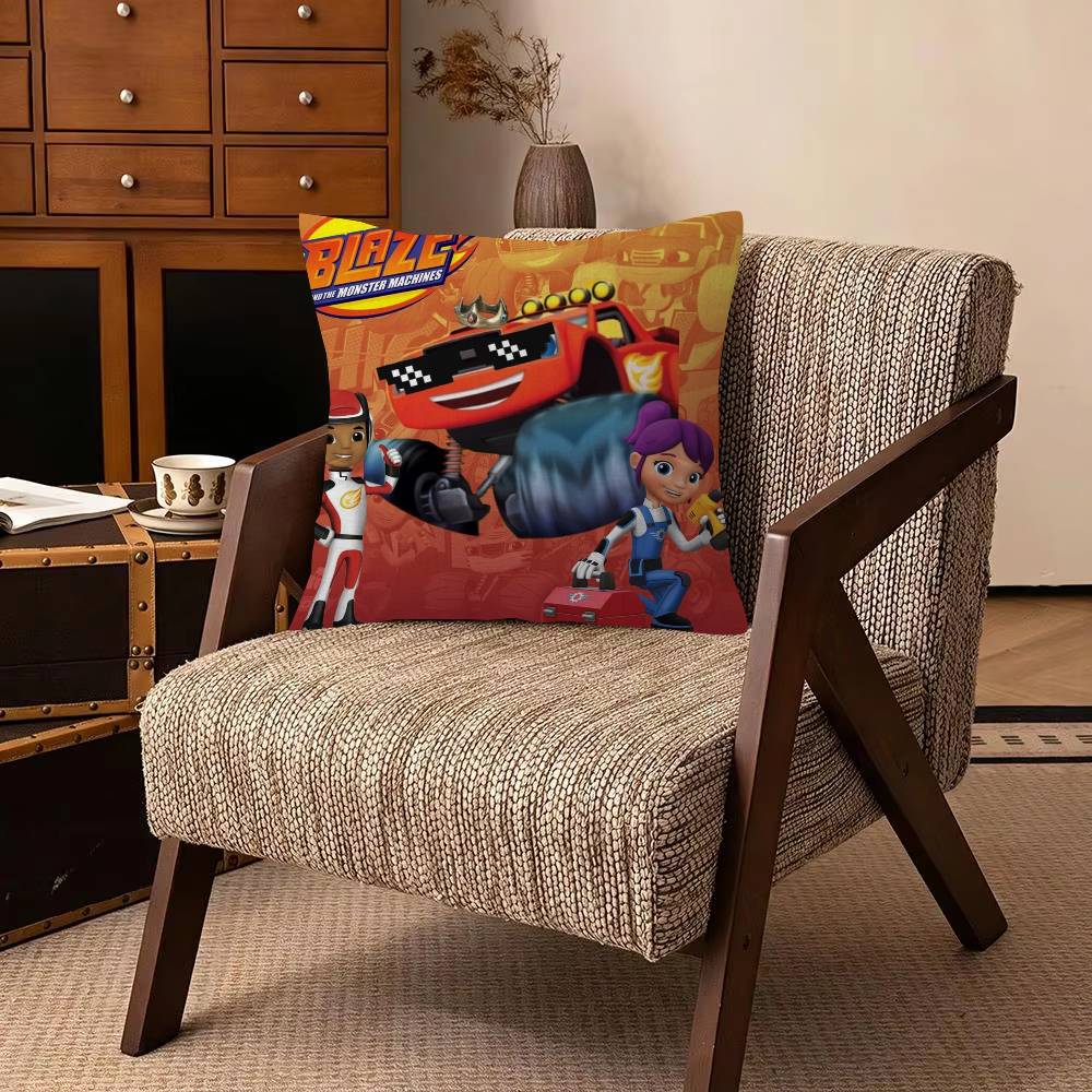 Blaze and the Monster MMachines Cushion Cover Pillowcase Upholstery Sofa Throw Pillow Home Decor Pillowcas