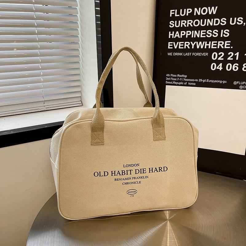 

Женская 2025 Легкая Холщовая Дорожная Сумка-Дафл Тоут - Большая Вместимость 37x27x16cm