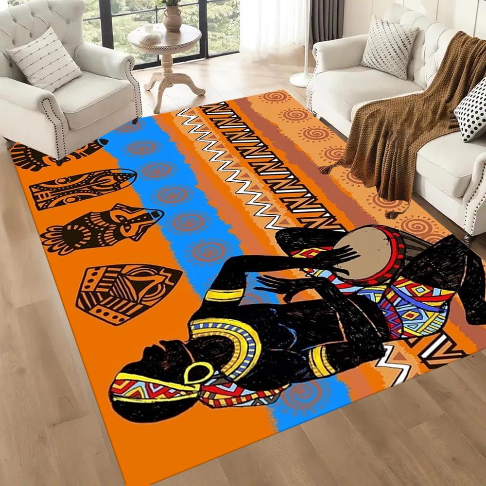 African Dance Celebration Floor Mats for Living Room, Bedroom and Room Decoration Are Suitable for Gifts.