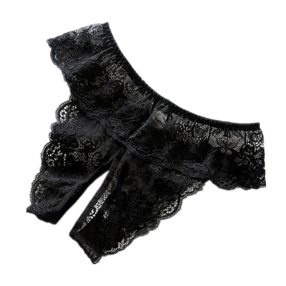 Women Sexy Opening Crotch Panties Lace Open Spandex Crotchless Thongs for Sex Plus Size Female Underpants Sex Briefs Tangas