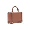 Michael Kors Island Escape Woven Pineapple Print Color Block Vacation Style Leather Small Square Bag Women Handbags Brown 35T1G5IC2W-NATURAL-MLT