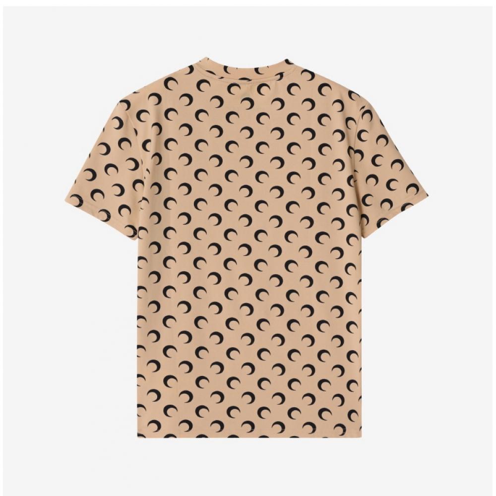 Marine Serre All Over Recycle Moon Logo T shirT uTs001a Cjer0001 Ta10