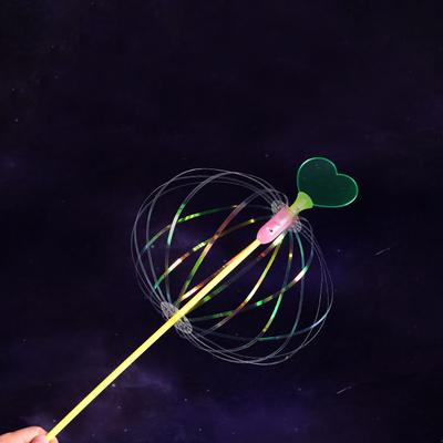 New Funny Magic Toy Sparkling Spindle Wand Amazing Rotate Colorful Bubble Shape Glow Stick Toys for Kid Children Gifts 2024
