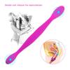 Double Dong Dildo Rechargeable Two Shock Ends Realistic Dildo Female Masturbator Sex Toys for Women