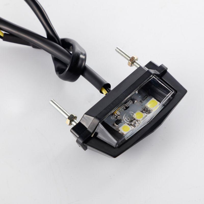 

Waterproof Motorcycle License Number Plate Lights 12V Mini Tail Light for Cars чорний