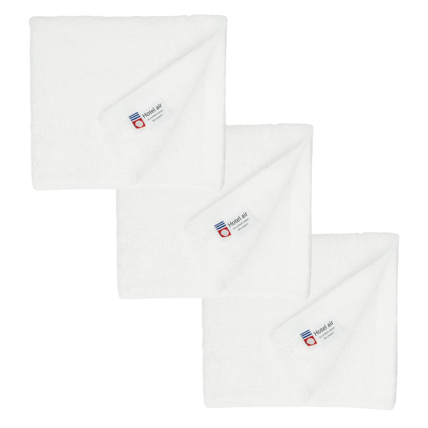 

OruTa Imabari Towel Hand Towel 3-Piece Set, Large, Medium Thickness, 100% Cotton, Made in Japan, Stylish, Absorbent, Hotel Air, 33 x 34 cm, White