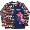 Super Mario Boys Rash Guard Full Pattern Swimsuit Swimming Gear Swimwear 582 120cm Navy