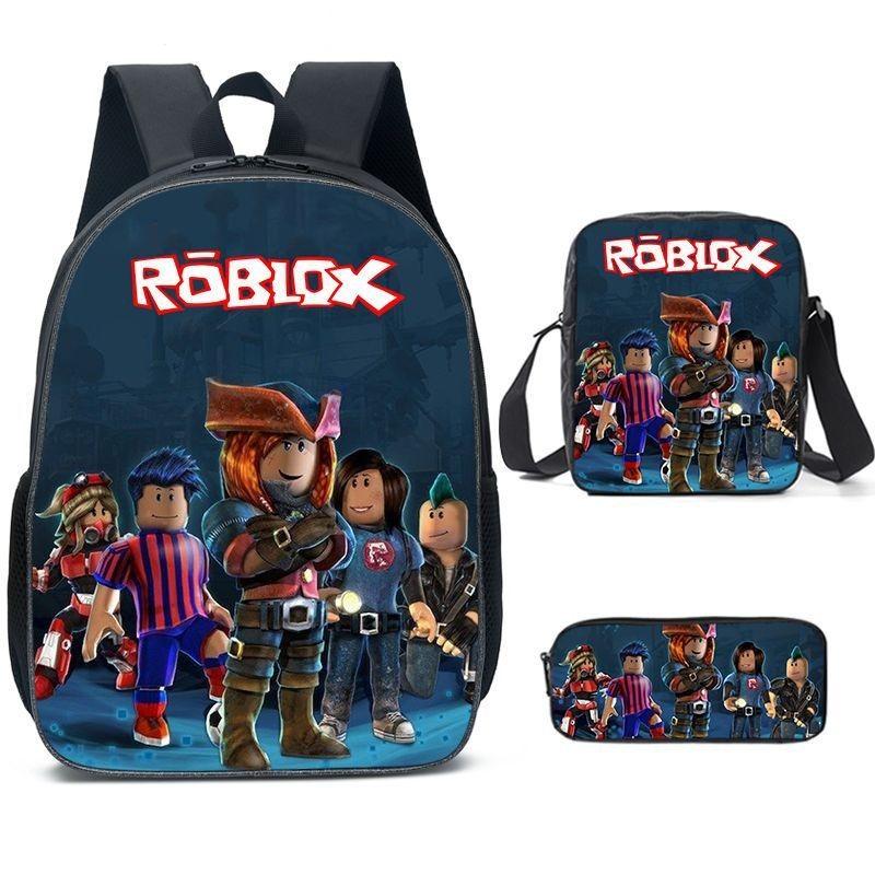 Spacious 20-35l Nylon Roblox Backpack Breathable Cartoon Bag For Students Travel