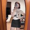 American Retro Letter Printing Short-sleeved T-shirt Women's Summer New High-end Loose and Thin Cotton Half-sleeved 