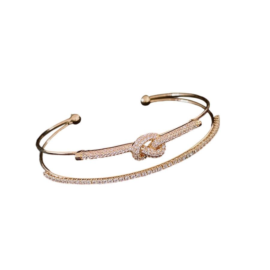 

Zirconia Geometric Hand Chain With Copper Material For Fashion Accessories