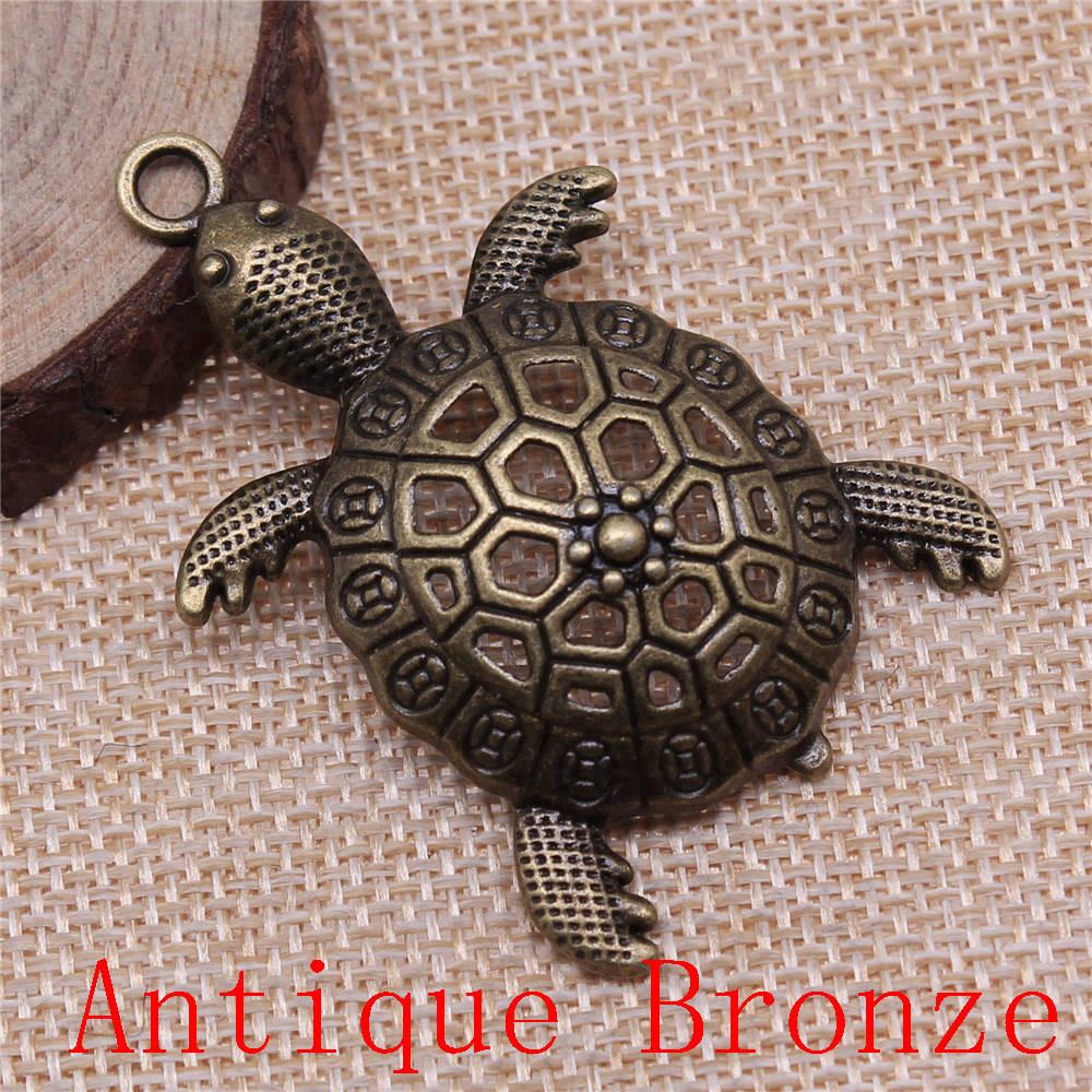 Turtle Shaped Charms Pendant For Bracelet Necklace Jewelry Making Craft Findings
