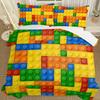 Building Block Bedding Set 3D Printed Duvet Cover Set Single Twin Double Size Home Decor Duvet Cover Set Birthday Gift For Kids