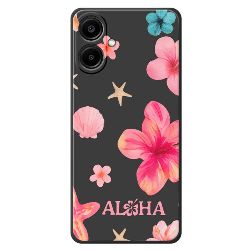 For Samsung Galaxy A07 4G Case Shell Flower Pattern Printing Straight Edge TPU Phone Back Cover