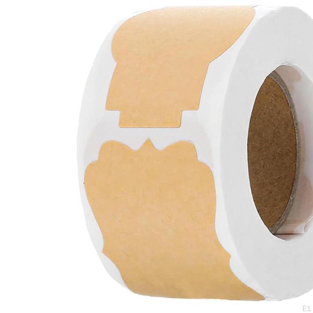 Of 500 Brown Kraft Label Stickers Envelope Seals Wedding Printable for Gift Decoration Canning Jars