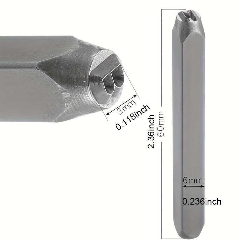 1pc Metal Stamping Tool Set (1/8") 3mm, Steel Number And Letter Punch Set, For Jewelry Making Pendant Stamping Tools