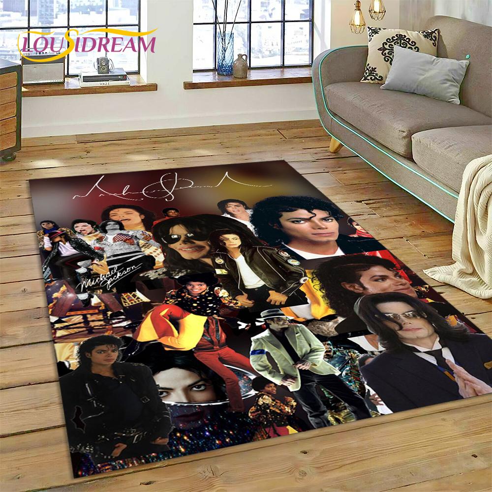 MJ Král Popu Michael Jackson Koberec do Obývacího pokoje Ložnice Domácí Dekorace, Podložka Protiskluzová Dekorace na Pohovku Rohožka Dárek