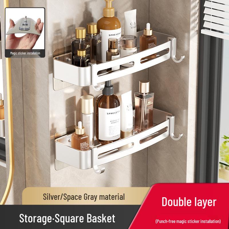 

Настенная полка для хранения в ванной комнате без сверления