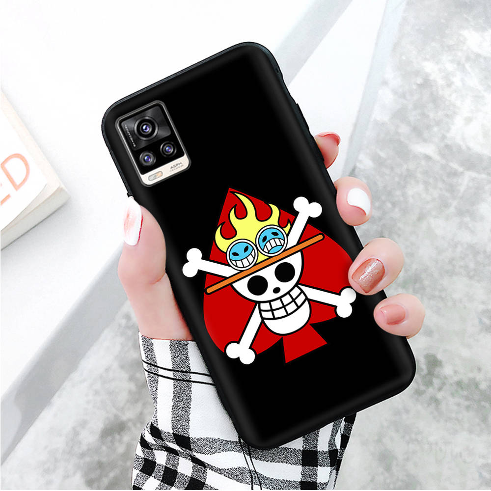 Husă Neagră pentru Xiaomi Redmi 13C Note 9 iPhone XR 7 8 14 15 11 12 13 X XS Pro Max Samsung A25 S23 S24 FE Ultra Plus One Piece Steaguri Pirați