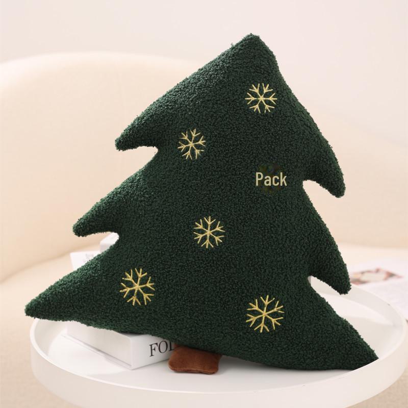 Christmas Gingerbread Man Pillow & Tree Cushion - Holiday Decoration Gift for Boys & Girls
