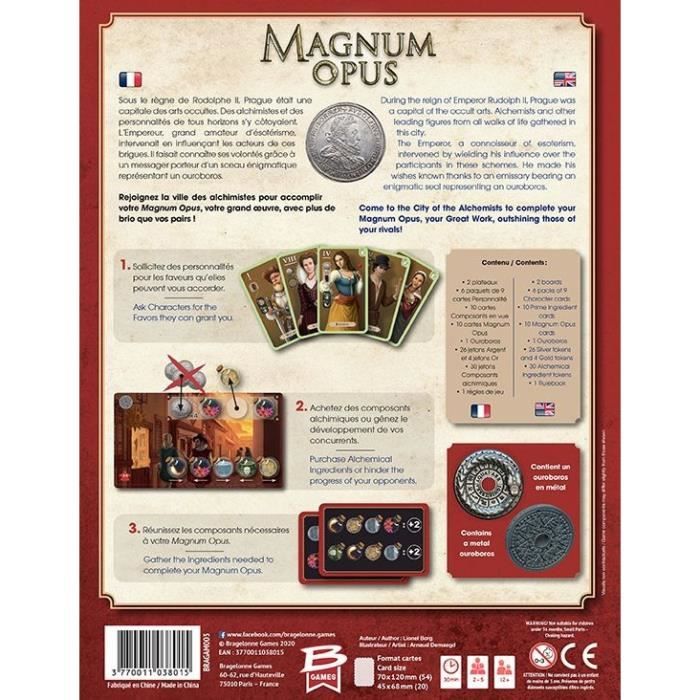 Jeux de société - culte + magnum opus - 2 jeux - 1 décapsuleur blumie - version française