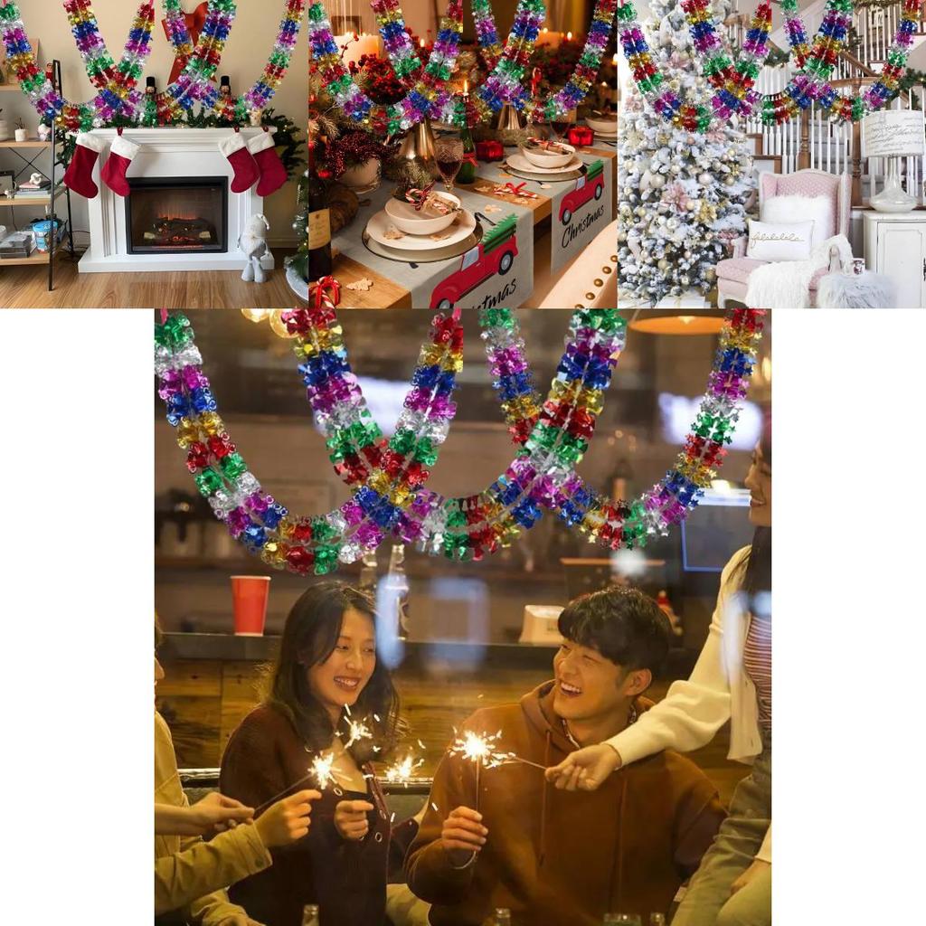 Beautiful Multicolor Christmas Hanging Decor Streamers For Weddings And Celebrations
