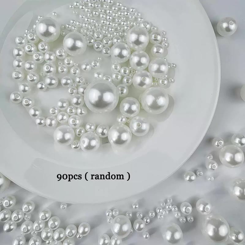

WTEMPO Random Size Artificial Pearls Kit for Vase Filling Wedding Supplies Craft Making Bridal Party Decorations Home Decoration Vase Filler random*90pcs белый