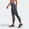 Adidas Believe This 2.0 7/8 Tights Color Block Stripe Design High Waist Slim Fit Cropped Sports Pants Women Bottoms Dark-Heather-Grey GC7178
