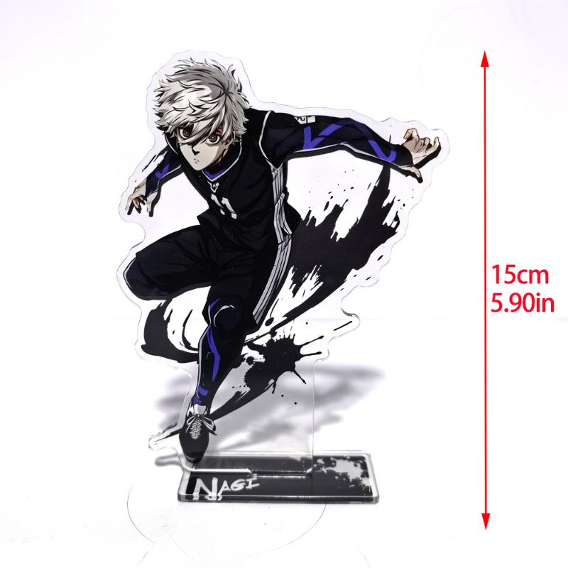 15cm Blue Lock Model Anime Peripheral Isagi Chigiri Bachira Nagi Karasu Acrylic Stand Figure Desk Ornament Collection Toy Gift