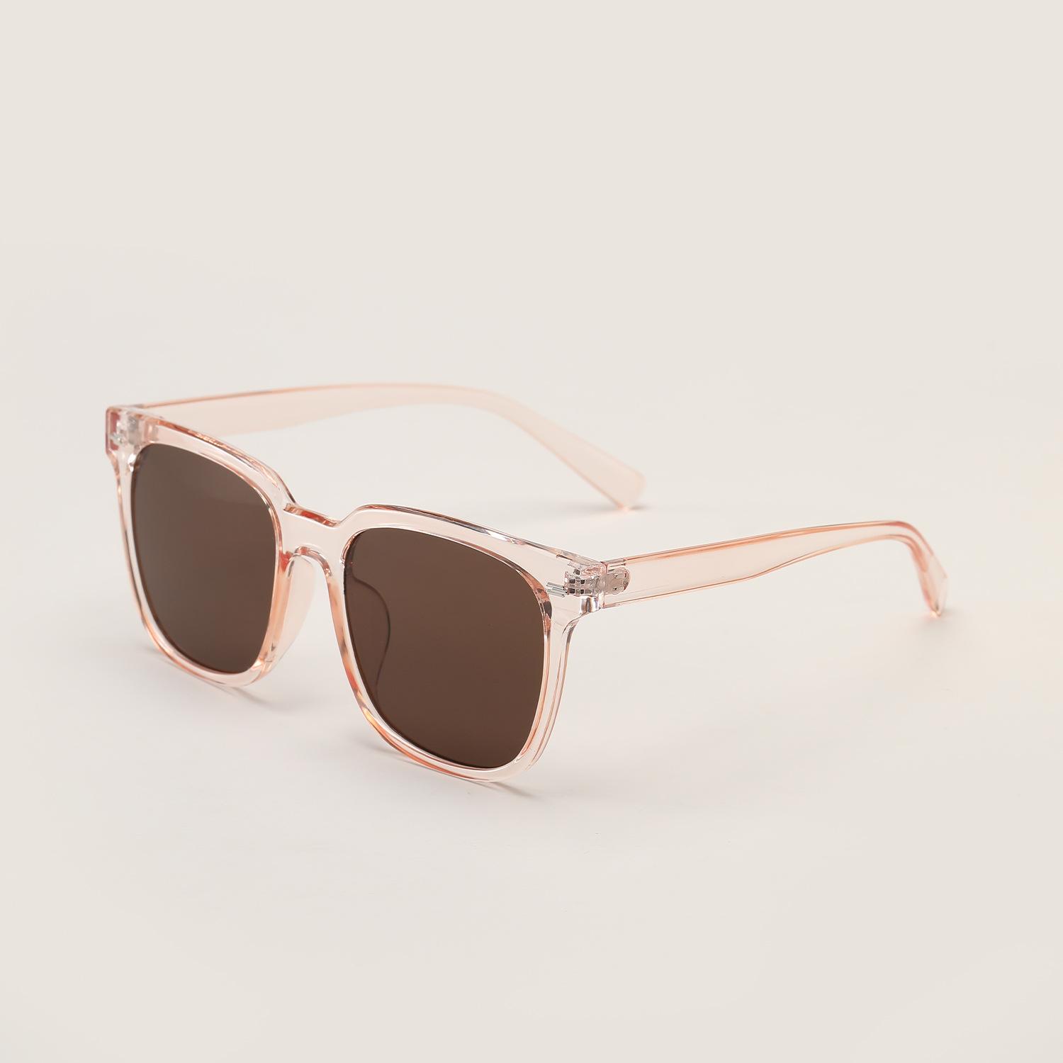 

Glasses B317 Square Large Frame Hip-Hop Rivets Transparent Color Frame Sunglasses, Popular Women