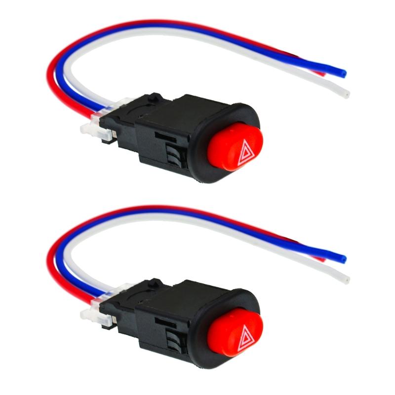 

Motorcycle Double Flash Switch Hazard Light Switch Button Flash Warning Scooter Electric Vehicle Modified Switch 2