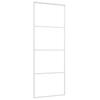 Vidaxl Sliding Door, Frosted ESG Glass and Aluminum, 76X205 Cm, White
