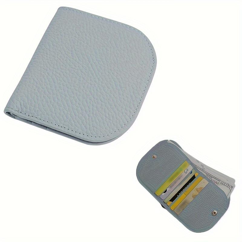 Women'S Genuine Leather Wallet, Slim Half-Round Design, Double-Fold Card Holder with Zipper for Coins, a Perfect Gift.