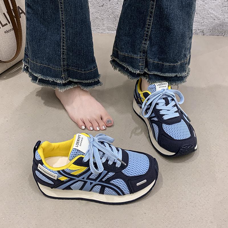 thick-soled German training shoes women's small white shoes women's mesh breathable 2025 spring and summer new trendy casual shoes dad shoes